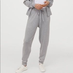 Grey knit joggers